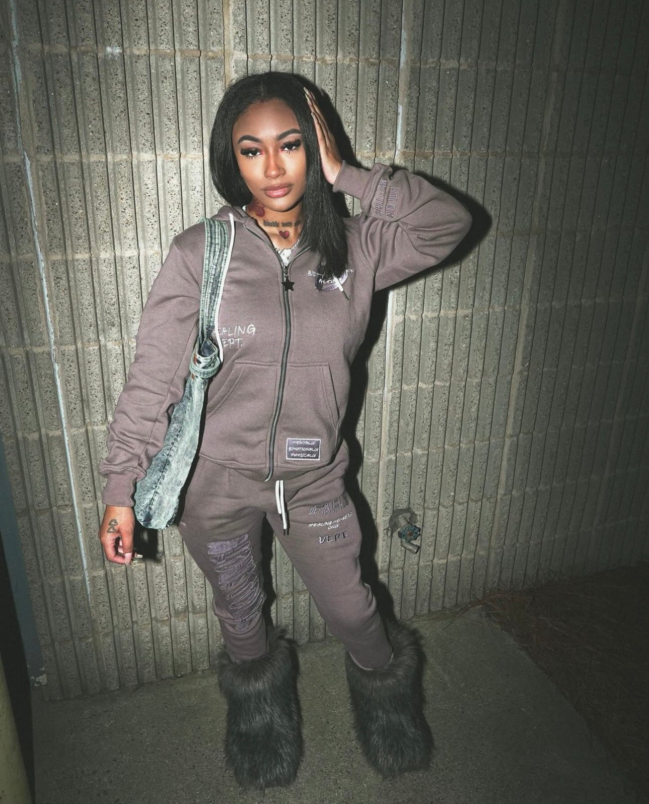 ALONE TO HEAL SWEATSUIT (GREY)