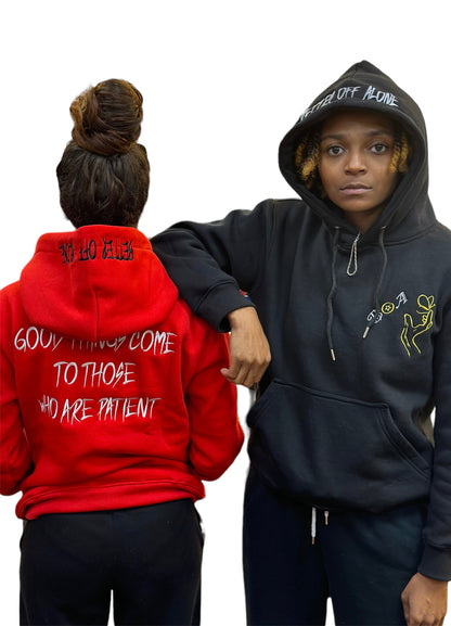 BE PATIENT HOODIE (RED)
